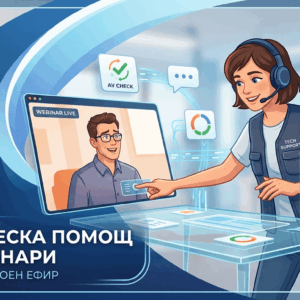 Техническа помощ за организиране и провеждане на уебинари